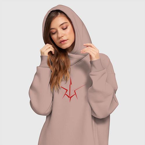 Женская толстовка-платье Code Geass Логотип / Пыльно-розовый – фото 3