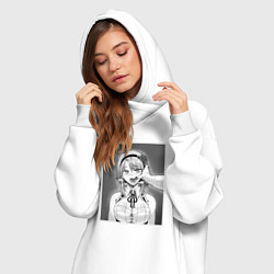Женское худи-платье Ахегао ahegao, цвет: белый — фото 2