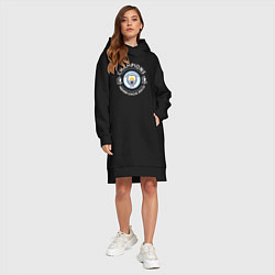Женское худи-платье Manchester City Champions 2122, цвет: черный — фото 2