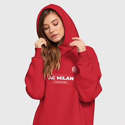 Женское худи-платье AC Milan Форма Чемпионов, цвет: красный — фото 2