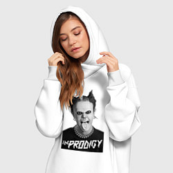 Женское худи-платье The Prodigy - firestarter, цвет: белый — фото 2