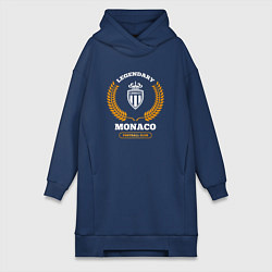 Женская толстовка-платье Лого Monaco и надпись Legendary Football Club