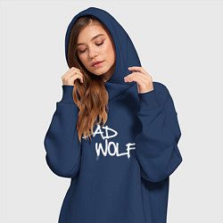 Женское худи-платье Bad Wolf злой волк, цвет: тёмно-синий — фото 2