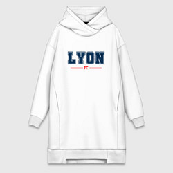 Женское худи-платье Lyon FC Classic, цвет: белый