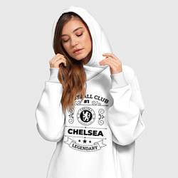 Женское худи-платье Chelsea: Football Club Number 1 Legendary, цвет: белый — фото 2