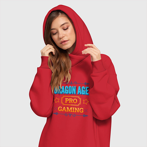 Женская толстовка-платье Игра Dragon Age PRO Gaming / Красный – фото 3
