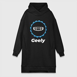 Женское худи-платье Geely в стиле Top Gear, цвет: черный