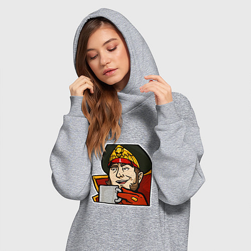 Женская толстовка-платье Ciaphas Cain Mug mug / Меланж – фото 3