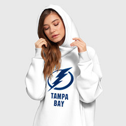 Женское худи-платье Тампа-Бэй 3D Logo, цвет: белый — фото 2