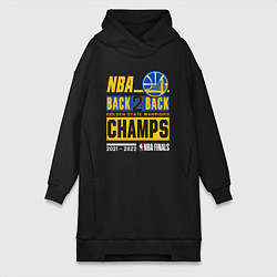 Женское худи-платье GOLDEN STATE WARRIORS NBA CHAMPION, цвет: черный