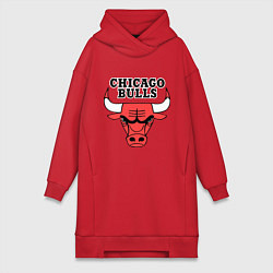 Женское худи-платье Chicago Bulls, цвет: красный