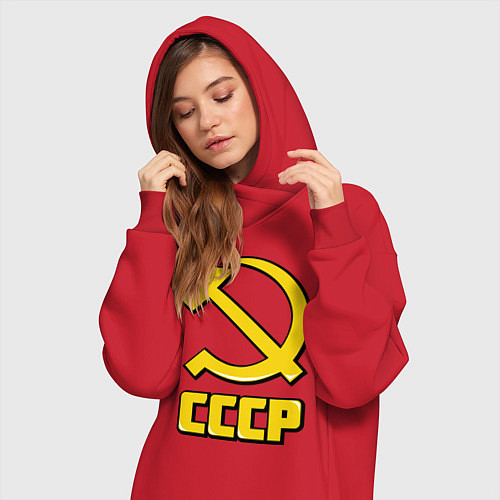 Женская толстовка-платье СССР / Красный – фото 3