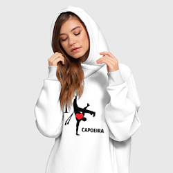 Женское худи-платье I LOVE CAPOEIRA, цвет: белый — фото 2