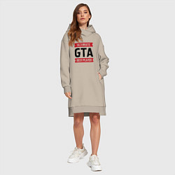 Женское худи-платье GTA: Ultimate Best Player, цвет: миндальный — фото 2