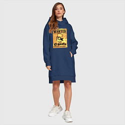 Женское худи-платье Розыск - Барт Симпсон - вознаграждение гарантирова, цвет: тёмно-синий — фото 2