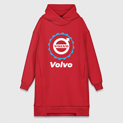 Женское худи-платье Volvo в стиле Top Gear, цвет: красный