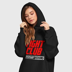 Женское худи-платье Fight club boxing, цвет: черный — фото 2