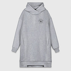 Женское худи-платье Hibiscus, цвет: меланж