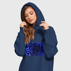 Женское худи-платье Графическая химия, цвет: тёмно-синий — фото 2