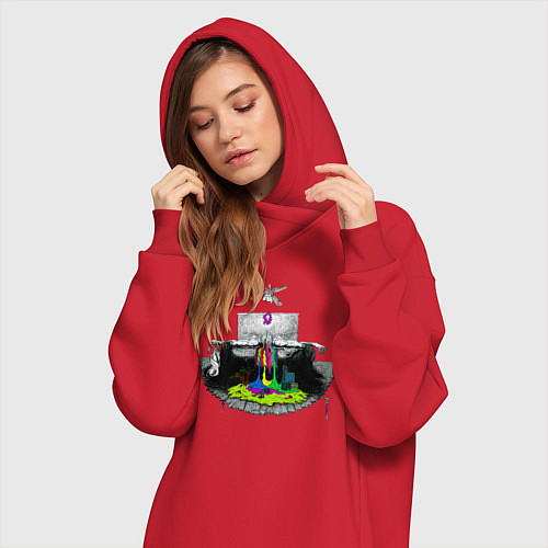 Женская толстовка-платье Twenty One Pilots дебютный альбом / Красный – фото 3