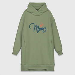 Женское худи-платье Mom Love, цвет: авокадо