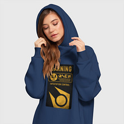 Женское худи-платье Контроль заражения, цвет: тёмно-синий — фото 2