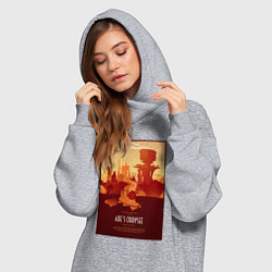 Женское худи-платье Abe oddysee - scrabania, цвет: меланж — фото 2