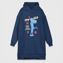 Женское худи-платье Lumpy, цвет: тёмно-синий