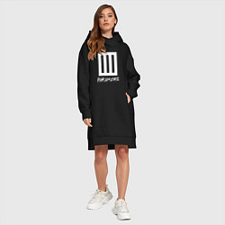 Женское худи-платье Paramore логотип, цвет: черный — фото 2