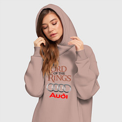 Женское худи-платье Audi - властелин колец, цвет: пыльно-розовый — фото 2