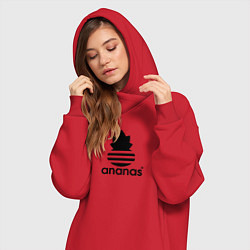 Женское худи-платье Ananas - Adidas, цвет: красный — фото 2