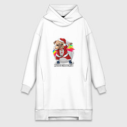 Женская толстовка-платье Dog christmas