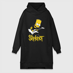 Женская толстовка-платье Slipknot Барт Симпсон рокер