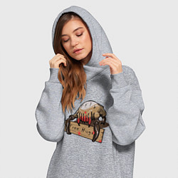 Женское худи-платье Hugs from crab, цвет: меланж — фото 2