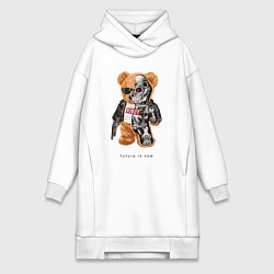 Женское худи-платье Future is now, цвет: белый