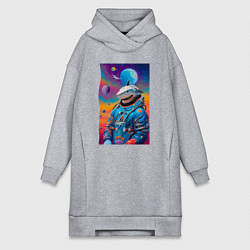 Женская толстовка-платье Shark in spacesuit - neural network