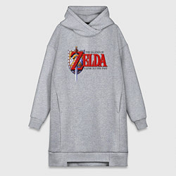 Женское худи-платье The Legend of Zelda game, цвет: меланж