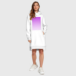 Женское худи-платье Фиолетовая россыпь, цвет: белый — фото 2