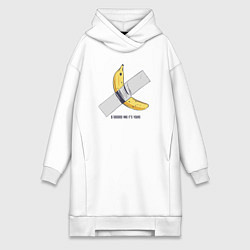 Женское худи-платье 1000000 and its your banana, цвет: белый