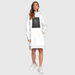 Женское худи-платье Kali Linux cubed, цвет: белый — фото 2