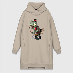 Женское худи-платье Зомби лучник, цвет: миндальный