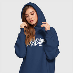 Женское худи-платье Депеш мод, цвет: тёмно-синий — фото 2