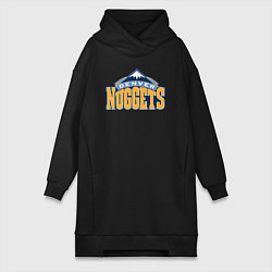 Женское худи-платье Denver Nuggets, цвет: черный