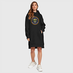 Женское худи-платье Denver Nuggets, цвет: черный — фото 2