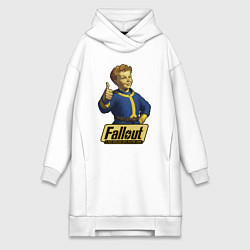 Женское худи-платье Real vault boy, цвет: белый