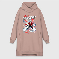 Женское худи-платье Бобровский Флорида Пантерз, цвет: пыльно-розовый