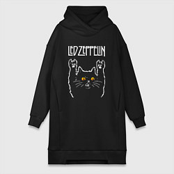 Женская толстовка-платье Led Zeppelin rock cat