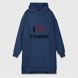 Женская толстовка-платье I Love Tennis