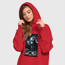Женское худи-платье Payday 3 gorilla with money, цвет: красный — фото 2