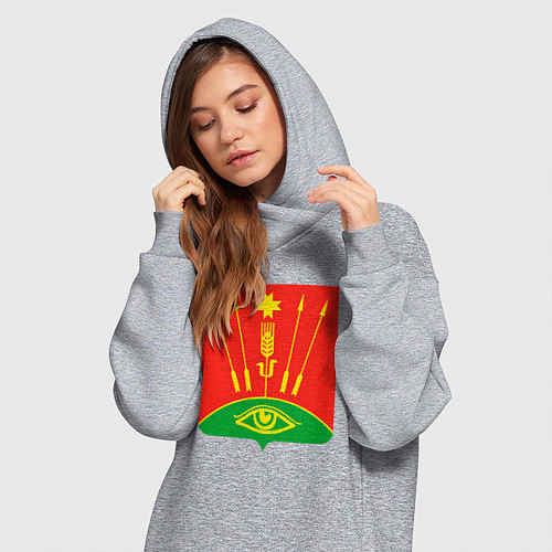 Женская толстовка-платье Глазовский район / Меланж – фото 3